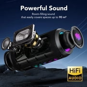 Portable Bluetooth Speaker, 30W Super Loud Bluetooth 5.4 Speaker Wireless, Boost Bass 3.0, 30H Playtime, 8 RGB Modes, IPX7 Waterproof Speaker, TWS Pairing, for Outdoor/Home/Party, Gift Ideas