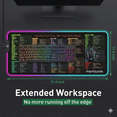 thumbnail image 4 of LED Mouse Pad for Excel/Word/PowerPoint/Windows Mac Shortcuts – Large RGB Gaming Excel Cheat Mouse Pad - 31.5×11.8 Inch Computer Desk  Mousepad - Office, Waterproof, Non-Slip, Stitched Edges, 4 of 11