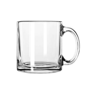  Eparé Clear Glass Coffee Mugs - 12 oz Clear Transparent Tea Cups  & Coffee Glasses - Clear Coffee Mugs Set of 6 - Cappuccino Glass Mugs & Cup  For Hot Beverages