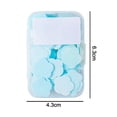 thumbnail image 2 of Mini Tablettes de Savon pour les Mains Portatives - Feuilles de Savon aper pour Voyage - Tablettes Solides Jetables Quantitatives pour Lavage des Mains pour Extérieur/hôtel/camping Randonnée (Ensemble de Trois Boîtes) - Bleu, 2 of 5
