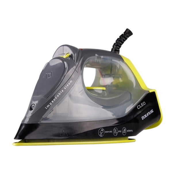 Plancha de vapor Taurus Cloe color amarillo antiadherente 250 ml