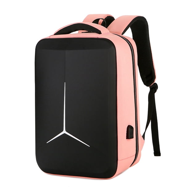 Guardurnaity para portátil, impermeable, de gran capacidad, de PU, para mujer, para ordenador portátil, con carga USB, reemplazo de para Mochilas Rosado Guardurnaity AP012174-04