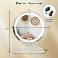 thumbnail image 3 of Costway 16" Round Makeup Vanity Mirror with Lights 3 Color Dimmable Touch Control White, 3 of 10