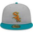 thumbnail image 2 of Men's New Era Gray/Teal Chicago White Sox  59FIFTY Fitted Hat, 2 of 6