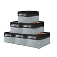 thumbnail image 1 of DECOMOMO 6-Packs Foldable Sturdy Storage Bin W/Handles| Great For Organizing Shelf Nursery Home Closet & Office, 1 of 6