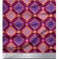 thumbnail image 3 of Soimoi Pink Rayon Fabric Diamond Geometric Fabric Prints By Yard 42 Inch Wide, 3 of 5