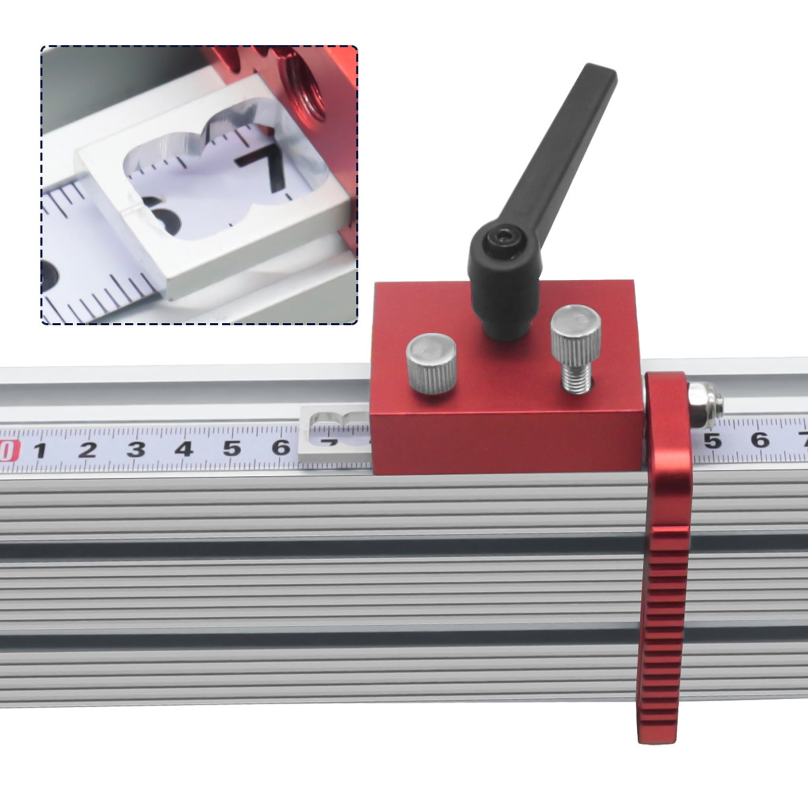 75-Type Aluminum Profile Fence Miter T-Track Bandsaw Jigs T-Slot Track Stop Woodworking Table Saw Backer Tool