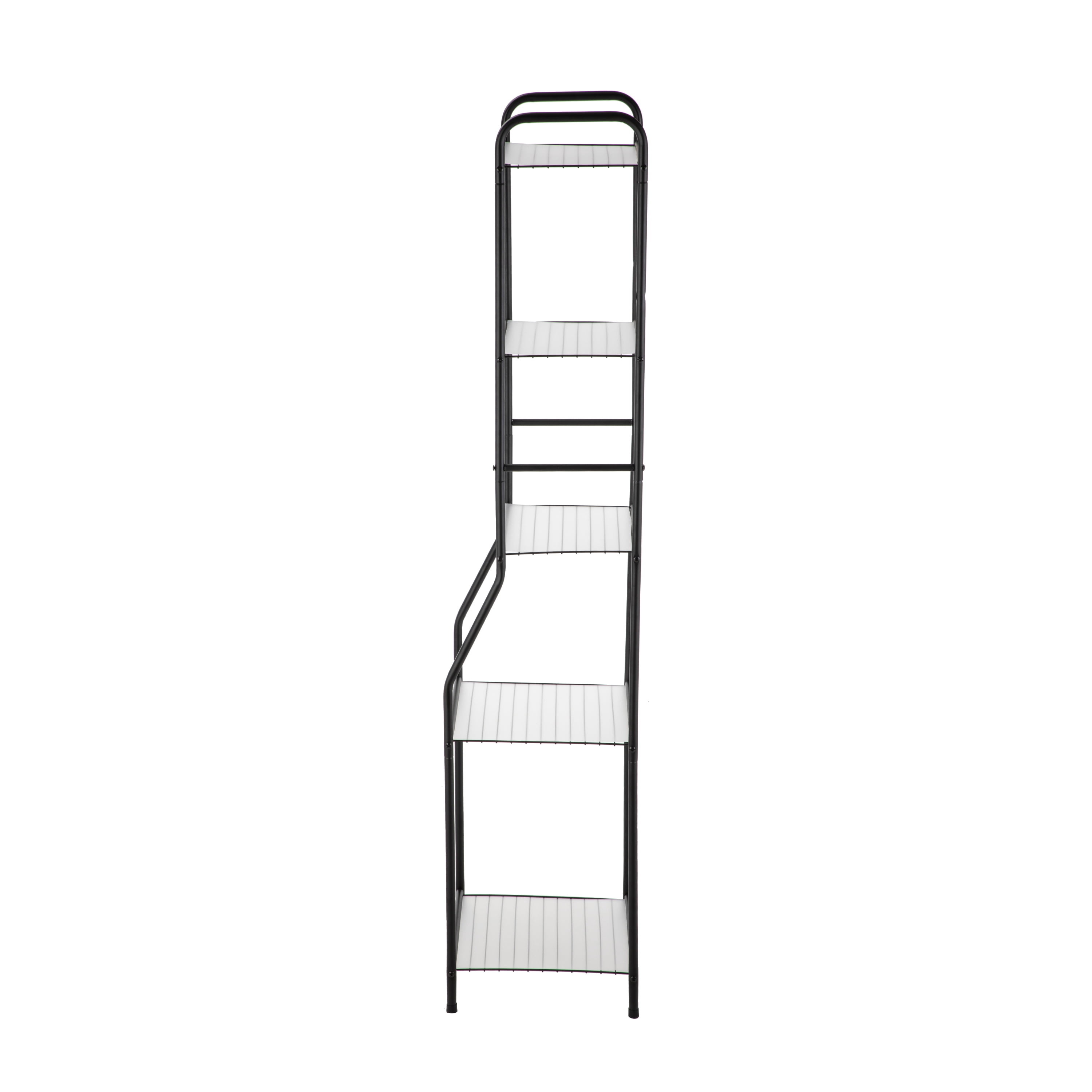 Mainstays Matte Black Steel 5-Shelf Bathroom Storage Tower Unit