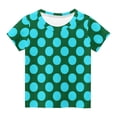 thumbnail image 4 of Zpanxa T-Shirts pour Tout-Petites Fille à Pois Col Rond Manches Courtes Haut Décontracté Polyester Spandex 9-10 Ans, 4 of 5