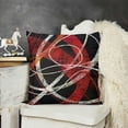thumbnail image 2 of YINGXI  Red and Black Throw Pillow Covers Grey Modern Abstract Decorative Pillow Cases Soft Velvet Geometric Two Sides Pattern Decor for Sofa Couch Living Room Bedroom Home Outdoor 22x22in, 2 of 5