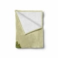 thumbnail image 2 of Gingko Soft Flannel Fleece Throw Blanket, Tree Leaf Stem Biloba Natural Curved Leaves Seasonal Harvest Graphic, Cozy Plush for Indoor and Outdoor Use, 60" x 80", Olive Green and Beige, by Ambesonne, 2 of 6