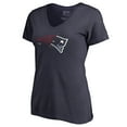 thumbnail image 2 of Women's Navy New England Patriots X-Ray V-Neck T-Shirt, 2 of 3