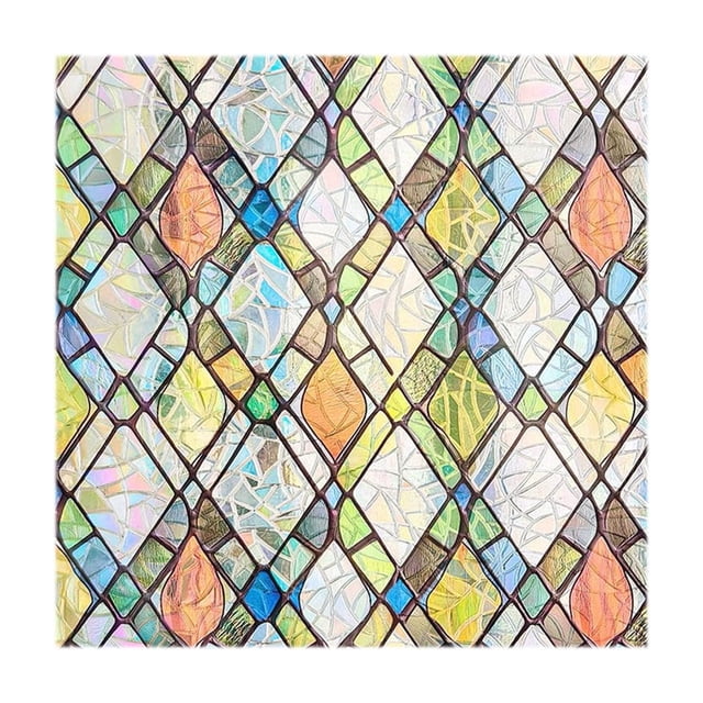 SIfdSeng Window Privacy Film with 2026 Floral Privacy Window Film 3D Transparent Static Cling Blocking & Heat Insulation for Home And