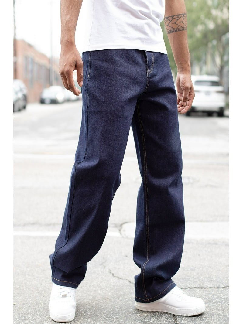 Victorious Men's Essential Baggy Raw Denim Jeans DL998