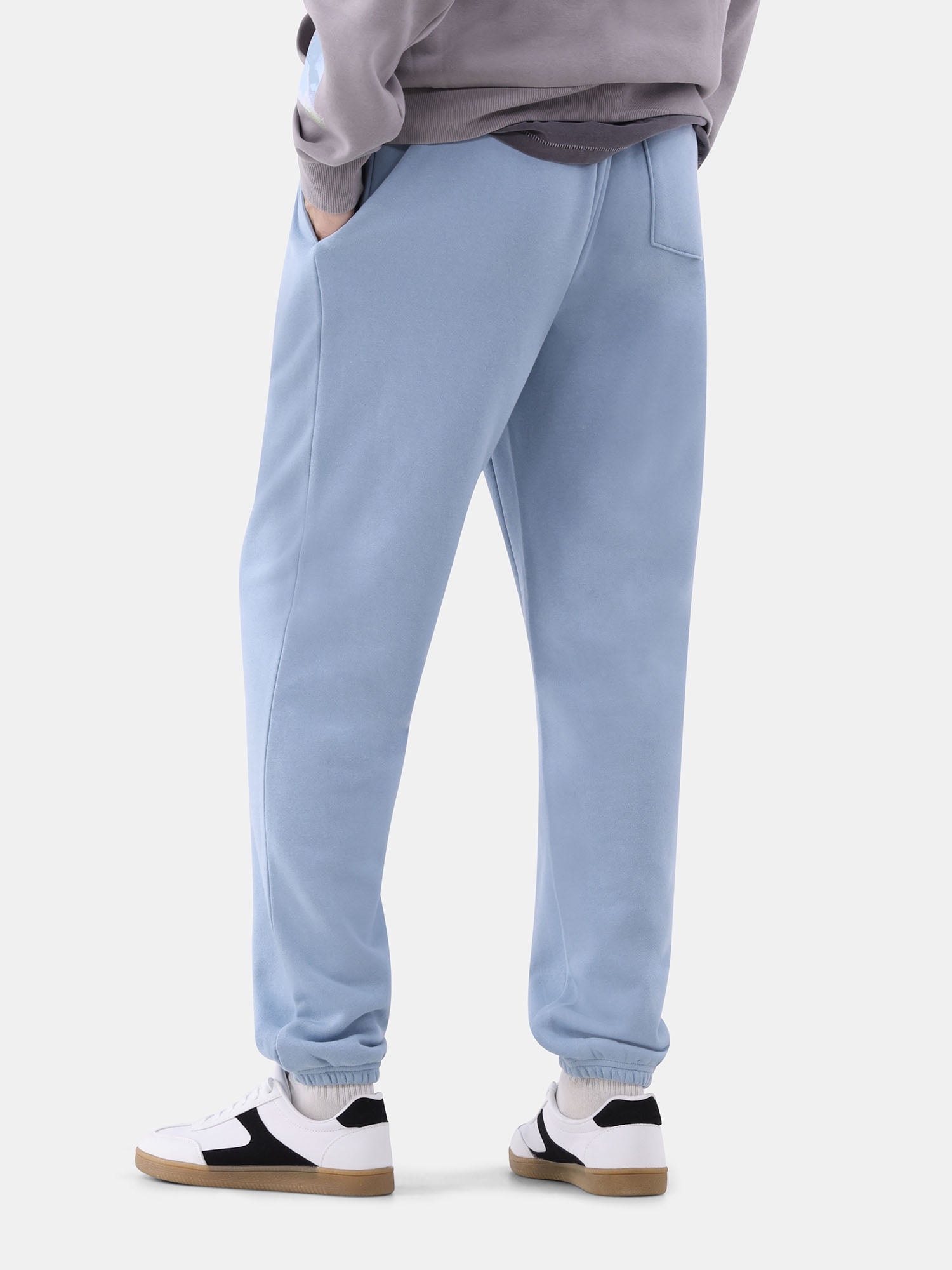 (2 pack) No Boundaries All Gender Soft Fleece Jogger Pants, 30" Inseam, Men's and Big Men's