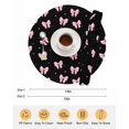 thumbnail image 6 of 15 Inch Round Placemats Set of 6, Valentine's Day Non Slip Heat Insulation PP Table Mats, Pink Bows Shining Stars Modern Black Washable Place Mats for Kitchen Dining Party Table Decor, 6 of 7