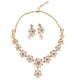 thumbnail image 1 of Rhinestone Faux Pearl Floral Colr Pendientes Conjunto De Boda Joyería Nupcial Sunnimix Conjunto de pendientes de collar, 1 of 7