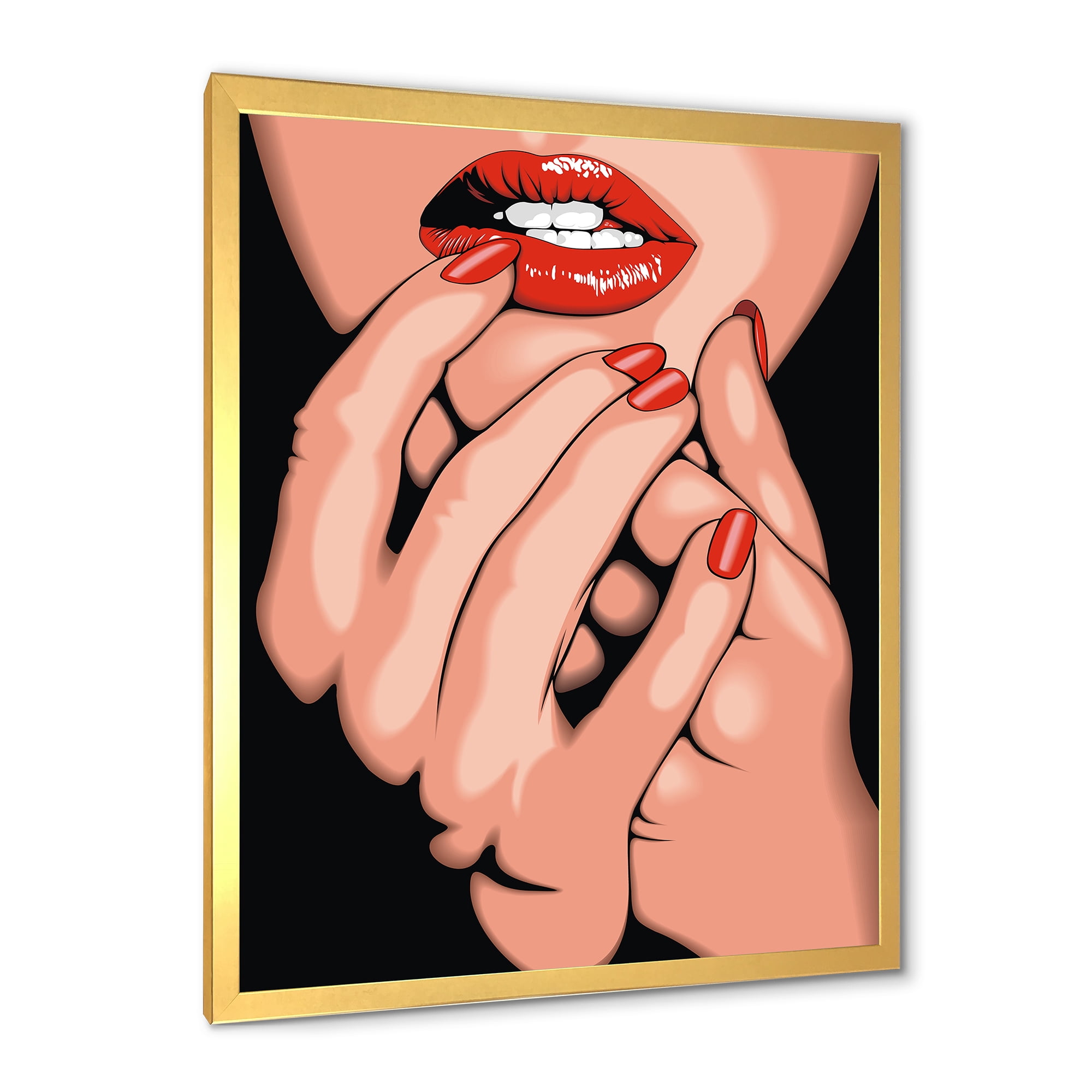 Designart 'Portrai Of A Young Modern Girl' Modern Framed Art Print