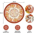 thumbnail image 6 of Fall Thanksgiving Tablecloth, Pumpkin Maple Leaf Fall Round Table Cloth 60 x 60 for Fall Decorations, Farmhouse Tablecloths for Home Autumn Harvest Festival Kitchen Dinner Party Table Decor, 6 of 6