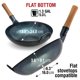 thumbnail image 2 of Wok YOSUKATA de acero al carbono azul de 34 cm precurado, 2 of 9