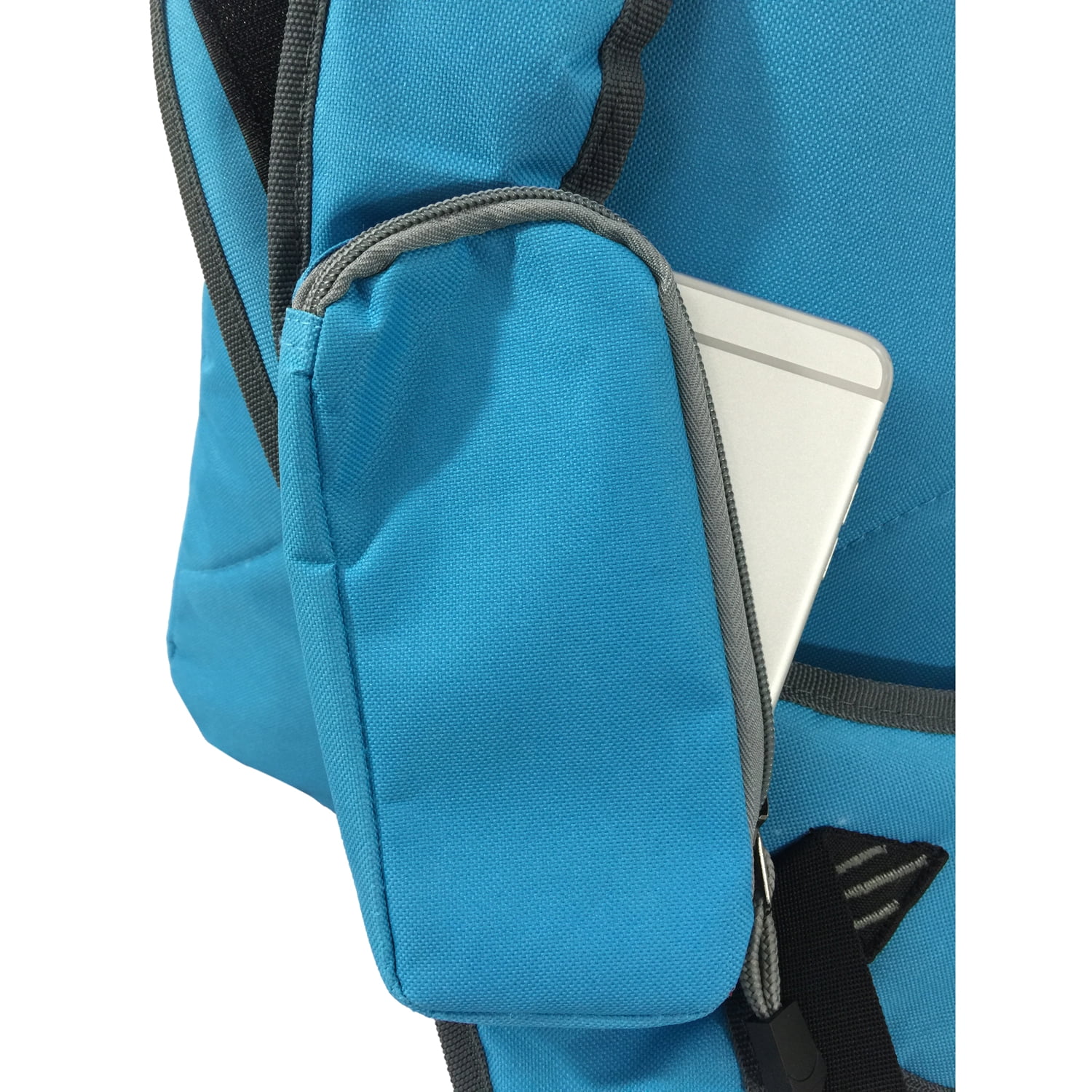 K-Cliffs Large 20 inch Unisex Reflective Sling School Backpack Bright Blue, Travel Daypack , Teen-Adult