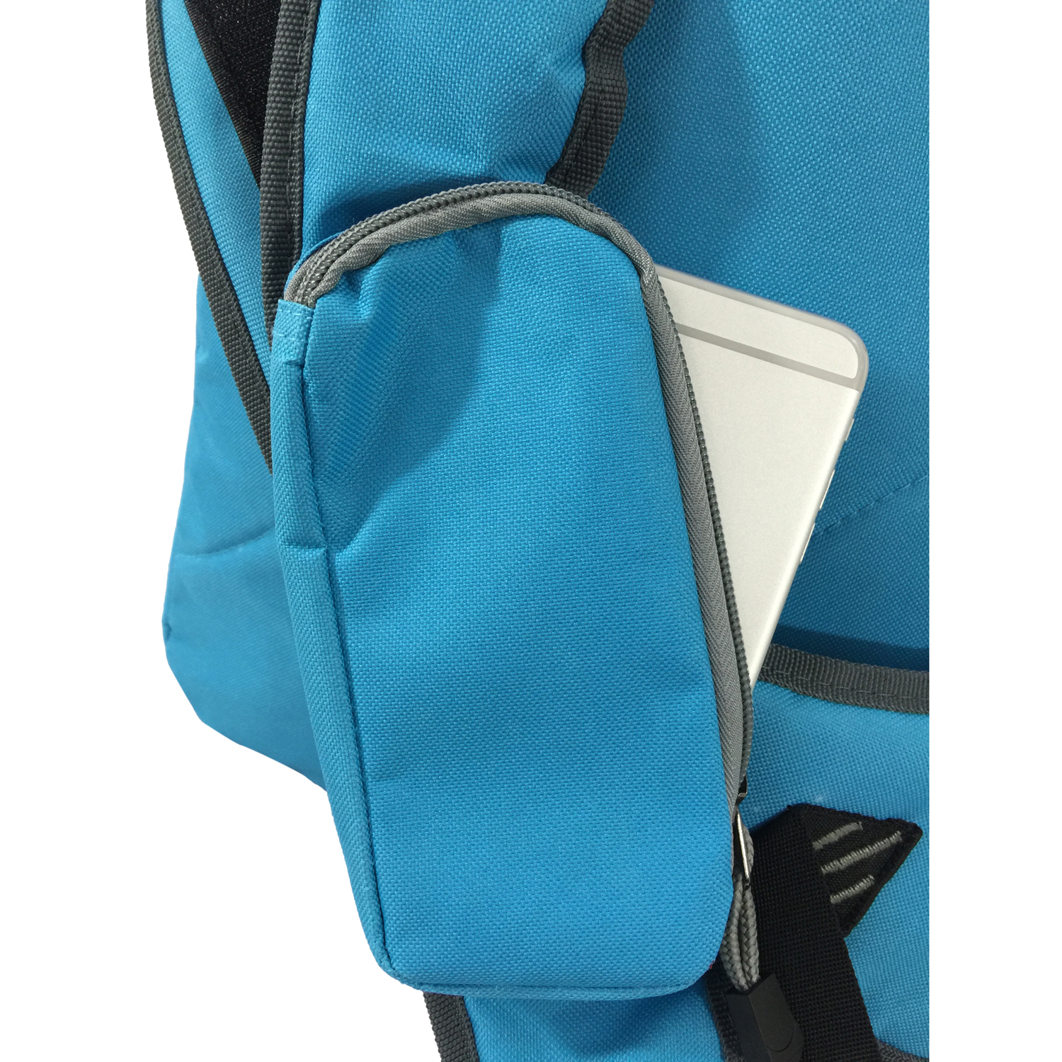 K-Cliffs Large 20 inch Unisex Reflective Sling School Backpack Bright Blue, Travel Daypack , Teen-Adult - image 4 of 5