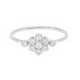 thumbnail image 2 of KEEVA JEWELS 0.15 Carat FG/VS Round Lab Grown Diamond Statement Ring for Women Made in White 18K Gold Plated Silver Size 5.5, 2 of 6