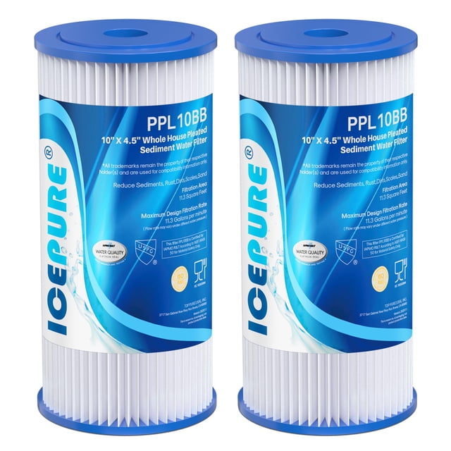 Filtro de agua ICEPURE 20 Micron 10 x 4.5 para GE, Culligan