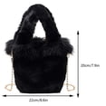 thumbnail image 2 of Bolso de hombro con cadena para mujer, bolso de mano informal y esponjoso, bolso de mano suave y versátil, 2 of 7