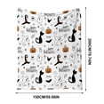 thumbnail image 3 of Halloween Fleece Blanket 51x39in Soft Flannel Throw for Couch Bed, Plush Cozy Blanket with Halloween Print, Lightweight Warm Decorations Gift by OVFUIZ, 3 of 8