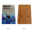 thumbnail image 3 of Piano de pulgar Kalimba de madera portátil de 17 teclas Mbira con dibujo coloreado, 3 of 8