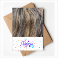 thumbnail image 1 of Brown Curly Dyed Long Beautiful Hair Welcome Back Greeting Cards Envelopes Blank, 1 of 3