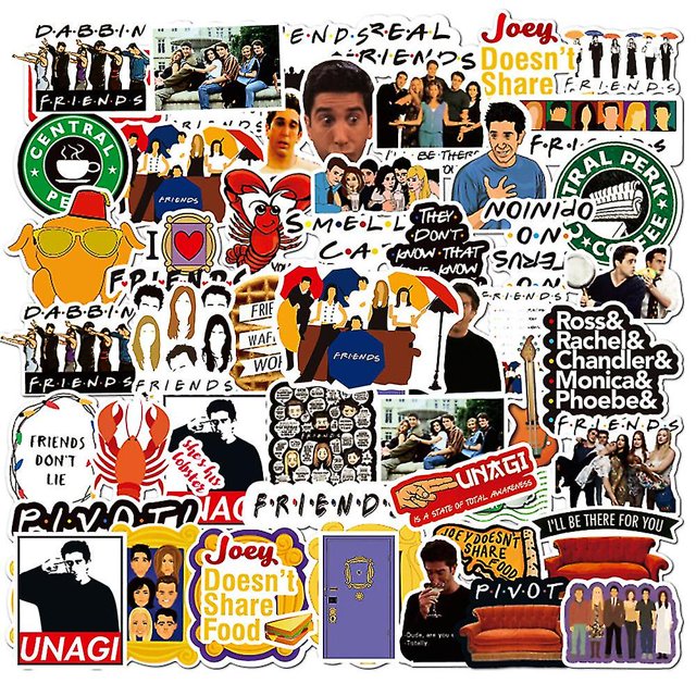 Friends Tv Show Stickers juguete clásico Diy Snowboard equipaje nevera guitarra Graffiti pegatinas impermeables para chico