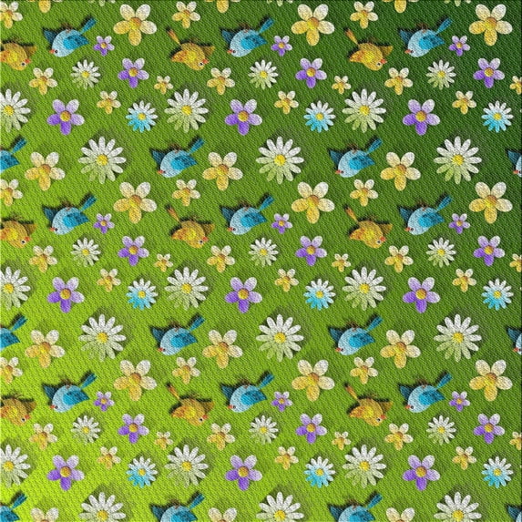 Ahgly Company Indoor Square Patterned Yellow Green Novelty Area Rugs, 8' Square