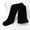 Black, variant on LIhncine Little Girls' Solid Cable Knit Footed Tights Warm Cotton Stockings 5-6 Years