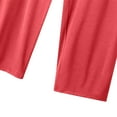 thumbnail image 4 of Stamzod Capri Pants for Women Plus Size Sweatpants Summer Solid Color Elastic Waist Cropped Pants Daily Casual Loose Comfy Straight Leg Capris for Women Red XXL, 4 of 6