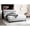 Light Gray, variant on Modern Geometric Velvet Bed | Queen Size for Bedroom, Streamlined Design, Comfortable