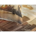thumbnail image 3 of Ambesonne New York Quilted Coverlet 3 Pcs, Cityscape of Brooklyn, King Size, Multicolor, 3 of 4