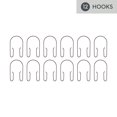 thumbnail image 3 of Better Homes & Gardens U-Shape Rustproof Stainless Steel Double Shower Hooks, Bronze, Set of 12, 3 of 5