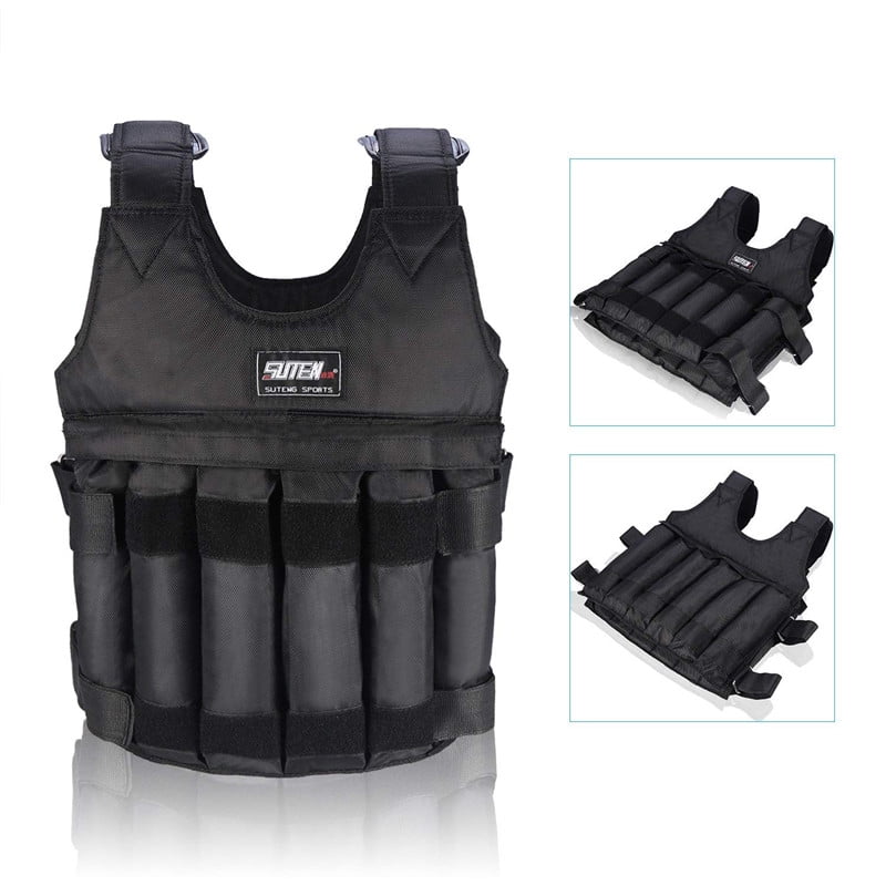 Sport Weighted Vest Workout Equipment Exercise Weighted Vest Strength Training Cardio Weight Loss Muscle Strength Training Vest with Adjustable Buckle Fitness Strength Training Gym Walking Running