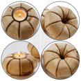 thumbnail image 3 of 1 Set Delicate Pumpkin Shaped Candle Cup Decorative Wooden Candle Holder Kit, 3 of 8