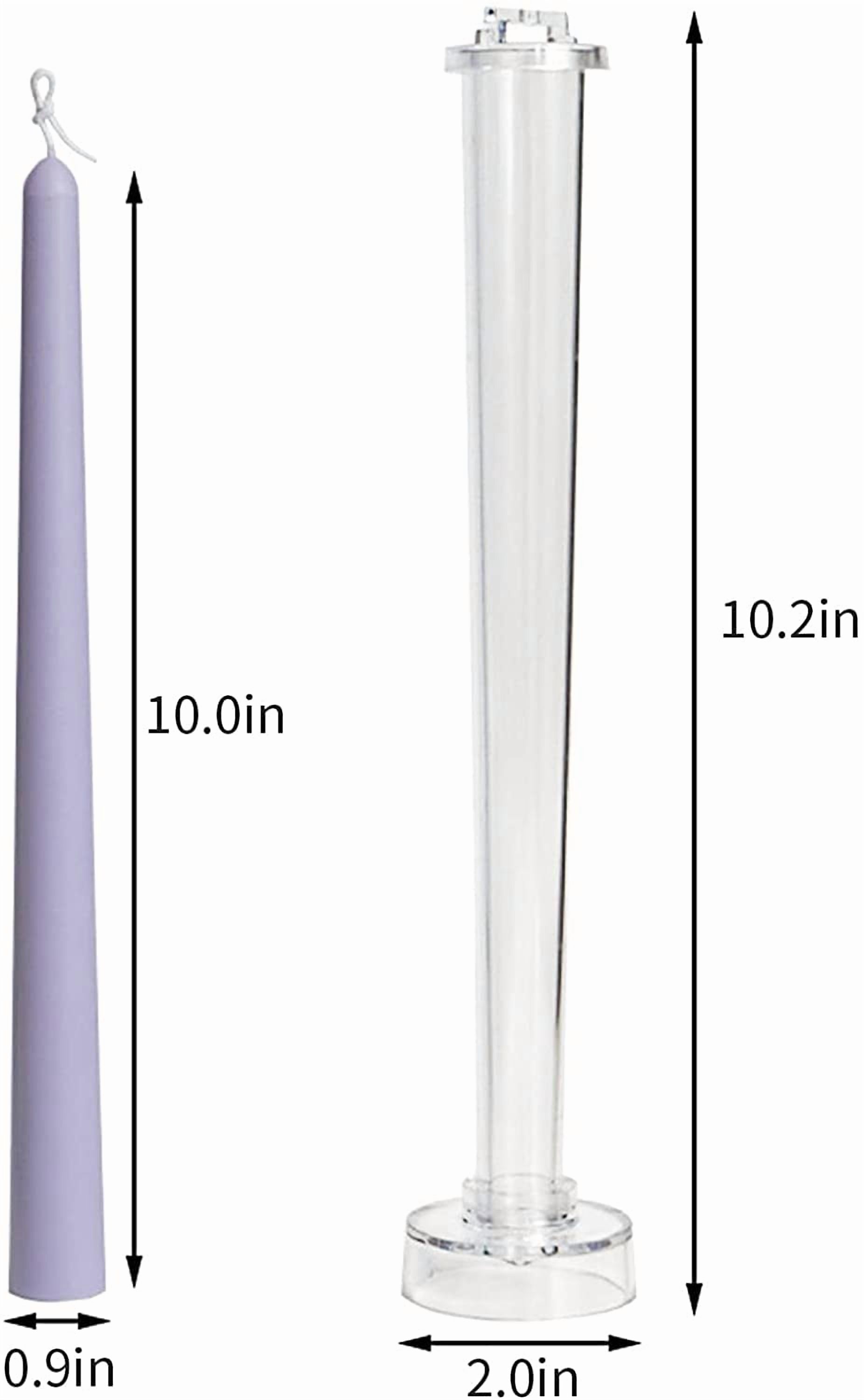 2Pack Candle Taper Mold 10.2 Inch Large Tapered Molds Candle Making Supplies Wedding Classic Dinner Candle Mold