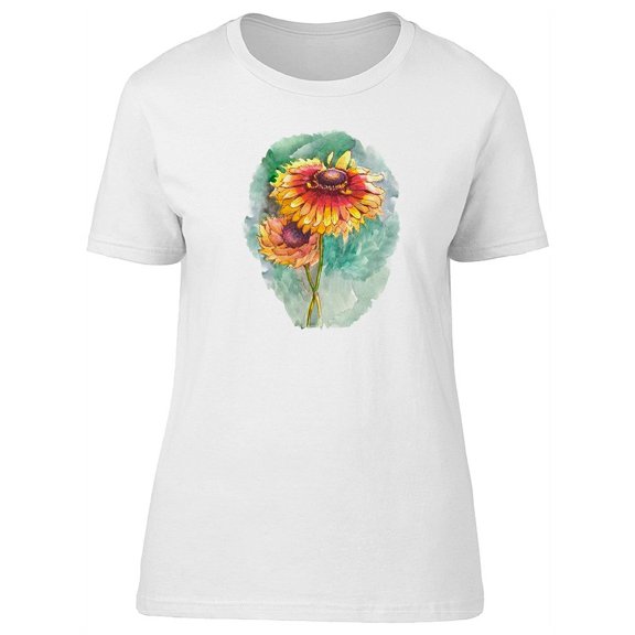 Beautiful Gelenium Flowers, Cute T-Shirt Women -Image by Shutterstock, Female Medium