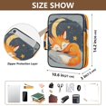 thumbnail image 3 of Haosy Accordion File Organizer Zipper Binder 500 Sheet 6-Tab Expanding File Folder Multi-Pocket 1.2 Inch 3 Ring Lovely Sleep Fox with Moon, 3 of 7