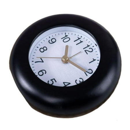 Necvior 4.5 Simple Wood Alarm Clock Quiet Ticking, Battery Operated with Light ROUND