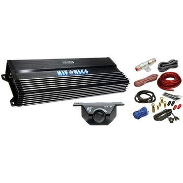 Hifonics A2500.5D 2500W Class-D 5 Channel Car Amplifier& 4 Gauge AMP Kit