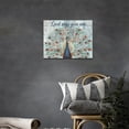 thumbnail image 3 of Peacock Canvas Wall Art Pictures Decor God Says You Are Bible Verse Painting Inspirational Quotes Prints Modern Artwork Framed Home Decoration for Bathroom Bedroom Living Room 16''''x12'''', 3 of 6