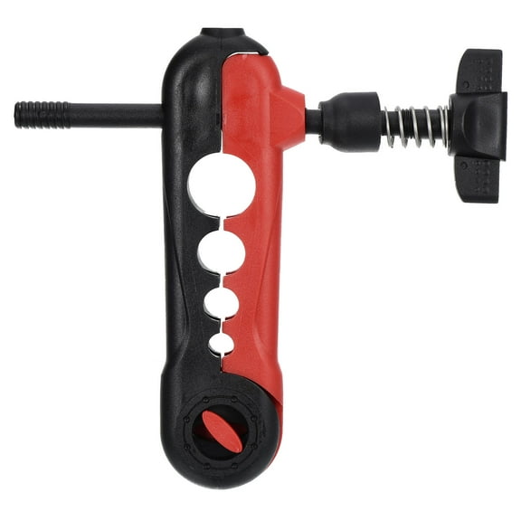 Fishing Line Spooler Fishing Reel Spool Station Tool Adjustable for Various Sizes Rod, Black Red