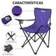 thumbnail image 2 of Silla de Camping y playa plegable Portatil para Exteriores Duralife Morado Camping, 2 of 8