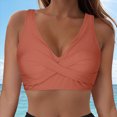thumbnail image 2 of HCNTES Women's Solid Triangle Bikini Top Sexy Halter String Micro Bathing Suits Tops(XXL,a73-Coffee), 2 of 7